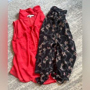 2 tie up/button up shirts